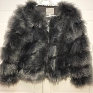 Faux fur grey jacket